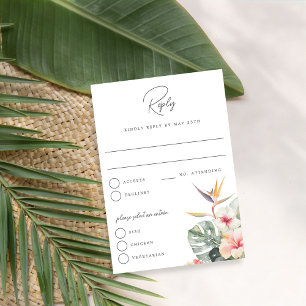 Resposta de Casamento Botânico Tropical Boho