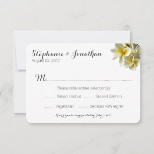 Resposta de Casamento Branco da Plumeria Havaiana 