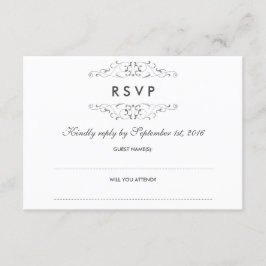 Resposta de Casamento com Floreio de Prata Antiga