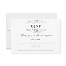 Resposta de Casamento com Floreio de Prata Antiga