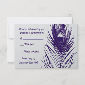 Resposta de Casamento com Pena de Pavão Roxo