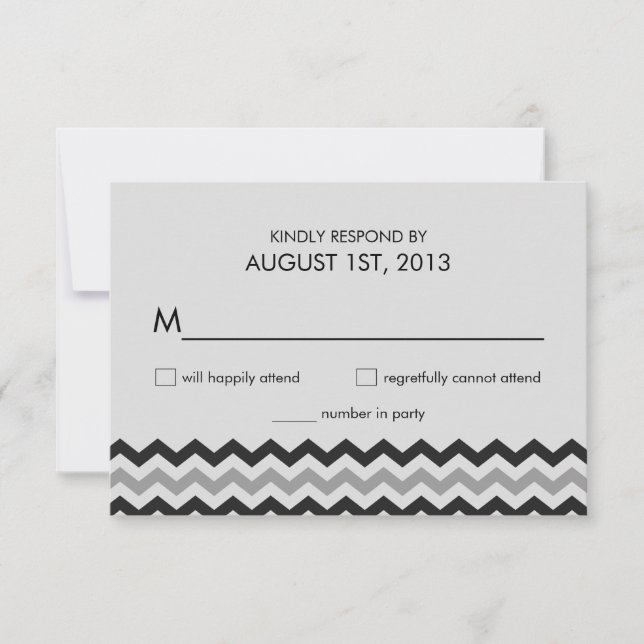 Resposta de Casamento da Modern Chevron Zigzag RSV (Frente)