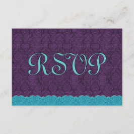 Resposta de Casamento de Aqua e RSVP de Damasco Rp