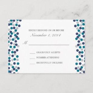 Resposta de Casamento de Bolinhas Marinhos Turques