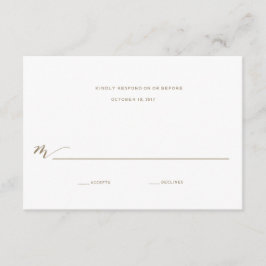 Resposta de Casamento de Caligrafia | DOURADO