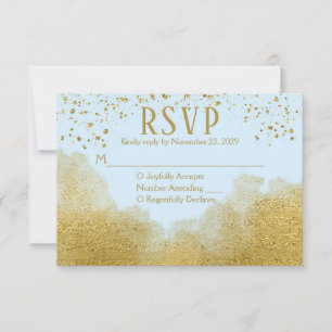Resposta de Casamento de Confetti RSVP de Confetti