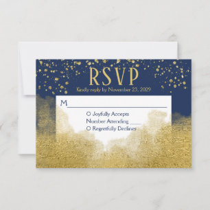 Resposta de Casamento de Confetti RSVP de Confetti