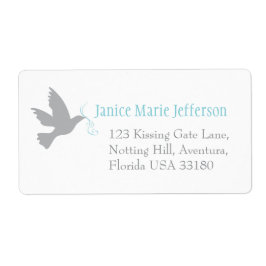 Resposta de casamento de Dove aqua grande etiqueta