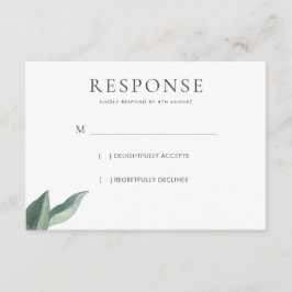 Resposta de casamento de folhas botânicas modernas