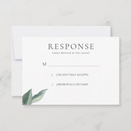 Resposta de casamento de folhas botânicas modernas