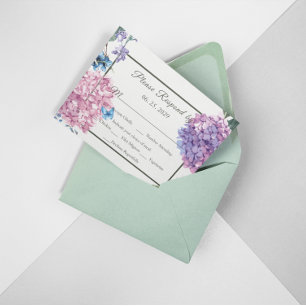 Resposta de Casamento de Hortênsia Pintada à Mão D