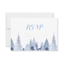 Resposta de Casamento de Inverno Floresta em Aquar