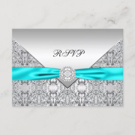 Resposta de Casamento Diamante Azul Turquesa