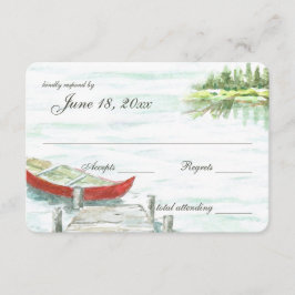 Resposta de Casamento do Lago Canoe Watercolor