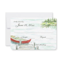 Resposta de Casamento do Lago Canoe Watercolor