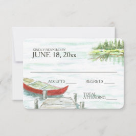 Resposta de Casamento do Lago Canoe Watercolor