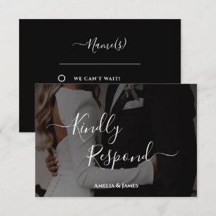 Resposta de Casamento em Foto Preto e Branco Moder