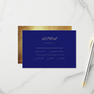 Resposta de Casamento Étnico Real Azul e Dourado