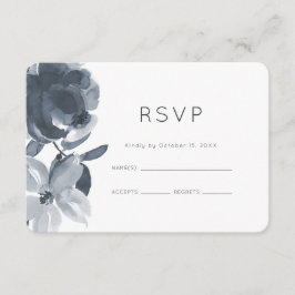 Resposta de Casamento Floral Azul Polvorento Român