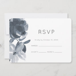 Resposta de Casamento Floral Azul Polvorento Român
