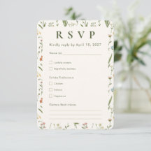 Resposta de Casamento Floral de Campo
