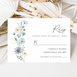 Resposta de Casamento Floral de Flor Silvestre Azu