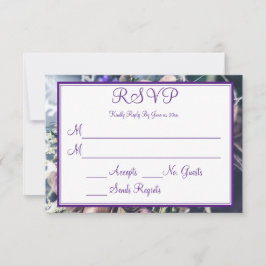 Resposta de Casamento Floral Roxo Elegante