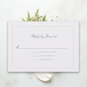 Resposta de Casamento Formal Clássica Verde Elevad