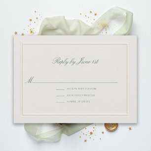 Resposta de Casamento Formal Clássica Verde Elevad