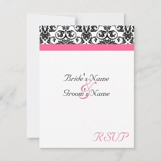 Resposta de Casamento Fuschia Vitoriana Correspond (Frente)