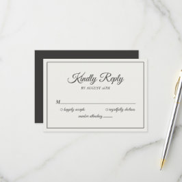 Resposta de Casamento Gentilmente Minimalista Crem