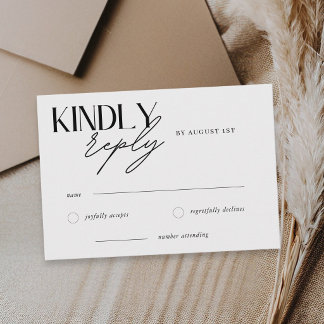 Resposta de Casamento Minimalista Gentil