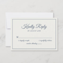 Resposta de Casamento Moderna Azul Naval Empoeirad