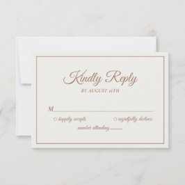 Resposta de Casamento Moderna Marrom Mocha