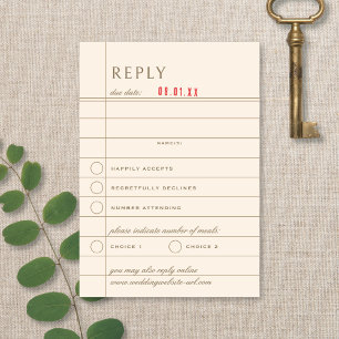 Resposta de Casamento Neutra de Biblioteca Vintage
