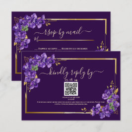 Resposta de Casamento Roxo Escuro com Violeta e Mo