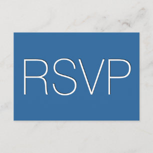 Resposta de casamento RSVP Azul e Branco R02Z