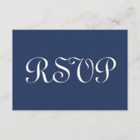 Resposta de casamento RSVP Branca e Meia-Noite S24