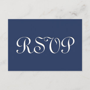Resposta de casamento RSVP Branca e Meia-Noite S24