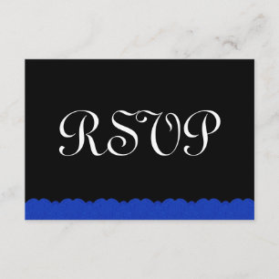 Resposta de Casamento RSVP de Raça Real Azul e Pre