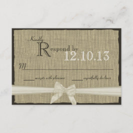 Resposta de Casamento Rustic e Burlap