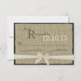Resposta de Casamento Rustic e Burlap