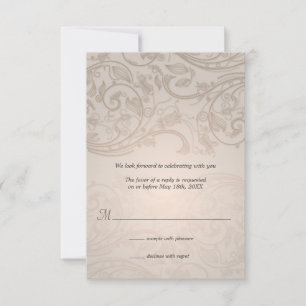 Resposta de Casamento Taupe Flourish