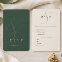 Resposta de Casamento Velvet Forest Emerald Gold