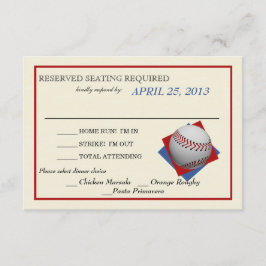 Resposta de Casamento Vintage Baseball