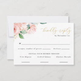 Resposta de Comida Floral de Cor de Água Rosa e Do