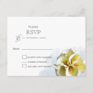 resposta de convite de casamento floral lírios-de-