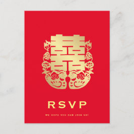 Resposta de Convite de Casamento Patos Mandarins &