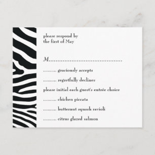 Resposta de Impressão Zebra Negra/Cartão de Menu