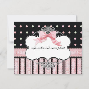 Resposta de RSVP Bat Mitzvah - Arco francês Dot Sw